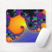 Tapis De Souris Spirales colorées de fractale : (Avec souris)