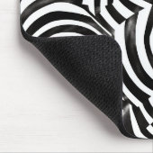 Tapis De Souris Spirales Noir Blanc (Coin)