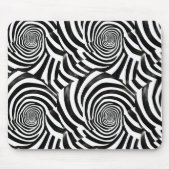 Tapis De Souris Spirales Noir Blanc (Devant)