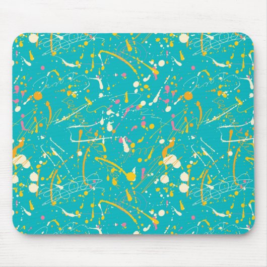 Tapis De Souris Splash de peinture Abstraite (Devant)