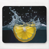 Tapis De Souris Splasme d'eau en tranches de citron (Devant)