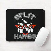 Tapis De Souris Split Happings Bowling Shirt Funny Spare Ball Team (Avec souris)