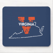 Tapis De Souris Split V Virginia State Love (Devant)