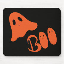 Spooky Halloween Theme Boo Ghost Mouse Pad