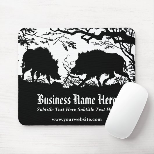 Tapis De Souris Sportif personnalisable d'Outdoorsman de sanglier (Avec souris)