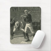 Tapis De Souris Sports Anciens, Joueurs de Baseball par Thulstrup (Avec souris)