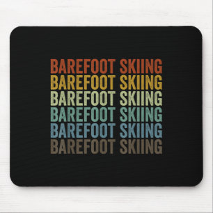 Tapis De Souris Sports de ski pieds nus rétro