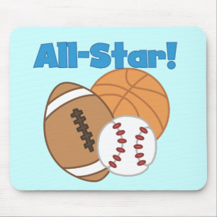 Tapis De Souris Sports Mousepad d'All Star