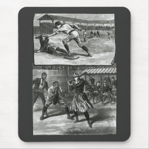 Tapis De Souris Sports Vintage, équipes de baseball féminin victor
