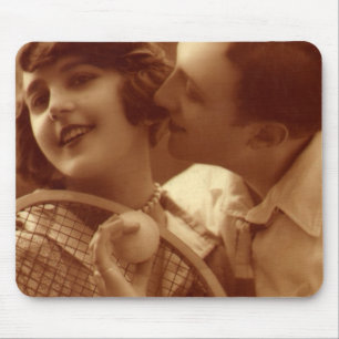 Tapis De Souris Sports vintages Tennis, Amour et Romance