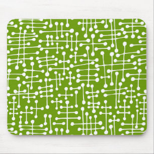 Tapis De Souris Spots connectés - Blanc sur Avocado
