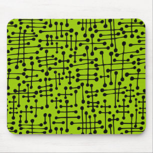 Tapis De Souris Spots connectés - Noir sur Martian Green