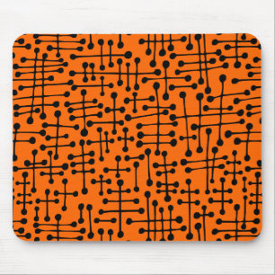 Tapis De Souris Spots connectés - Noir sur orange