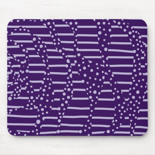 Tapis De Souris Spots et rayures 2 - Violet (Devant)