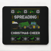 Tapis De Souris Spreading Christmas Cheer Farming Tractor Ugly Swe (Devant)