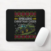Tapis De Souris Spreading Christmas Cheer Farming Tractor Ugly Swe (Avec souris)