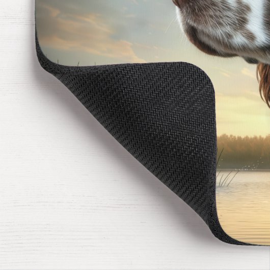 Tapis De Souris Springer Spaniel Dog By Duck Pond (Coin)