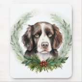 Tapis De Souris Springer spaniel Noël Wreath Festive Pup (Devant)