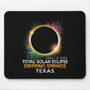 Tapis De Souris Springs Texas Totalité Total Solaire Eclipse 2024