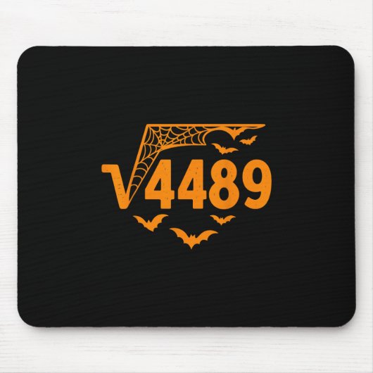 Tapis De Souris Square Root 4489 Funny Halloween Meme 67 Math Teac (Devant)