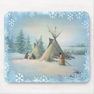 Tapis De Souris SQUAW de CAMP de TIPI par SHARON SHARPE