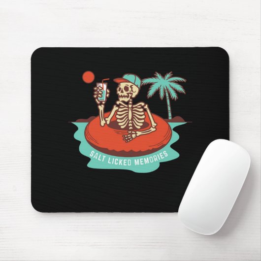 Tapis De Souris Squelette Boire sur un (Avec souris)