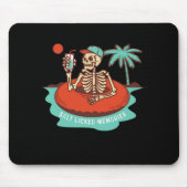 Tapis De Souris Squelette Boire sur un (Devant)