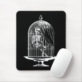 Tapis De Souris Squelette dans une cage à oiseaux (Avec souris)
