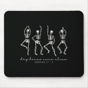 Tapis De Souris Squelette dansant Os secs reviennent à la vie Chri