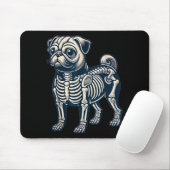 Tapis De Souris Squelette de Carlin Halloween (Avec souris)