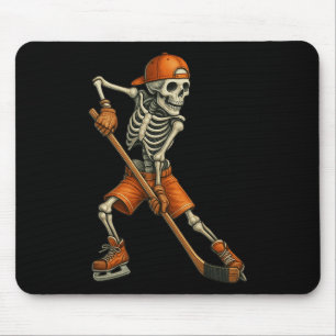 Tapis De Souris Squelette de Halloween Hockey sur Glace Saison Spo