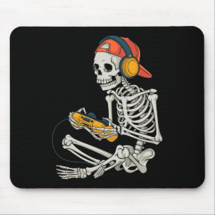 Tapis De Souris Squelette de Halloween joueur de vidéo gaming 2
