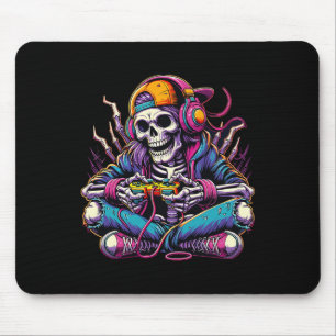 Tapis De Souris Squelette de joueur Halloween Filles Adolescentes