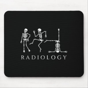 Tapis De Souris Squelette de radiologie drôle dansant technicien d