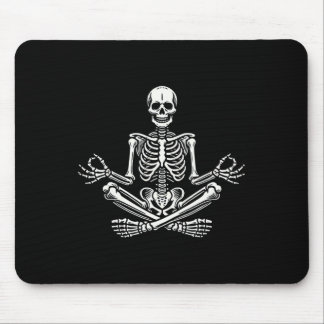 Tapis De Souris Squelette de yoga drôle méditation Squelette de yo
