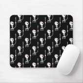 Tapis De Souris squelette d'Halloween avec une épée (Avec souris)