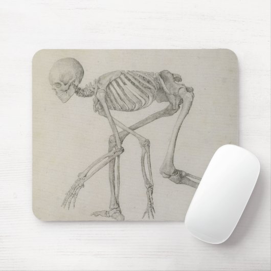 Tapis De Souris Squelette humain : Vue latérale dans la posture de (Avec souris)
