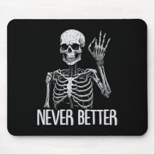 Tapis De Souris Squelette jamais meilleur tenue de crâne d'Hallowe