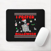 Tapis De Souris Squelette Je Préfère Halloween laide pull de Noël (Avec souris)