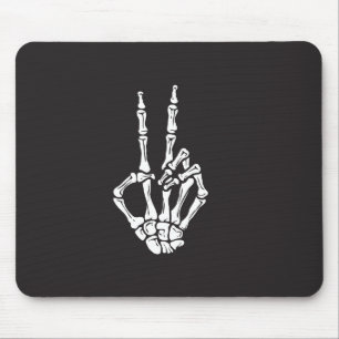 Tapis De Souris Squelette main avec signe Paix sur