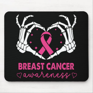 Tapis De Souris Squelette Mains signe du coeur Halloween Cancer du