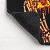 Tapis De Souris Squelette mangeant de la pizza (Coin)