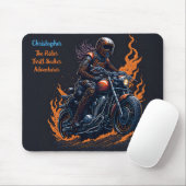Tapis De Souris Squelette sur moto (Avec souris)