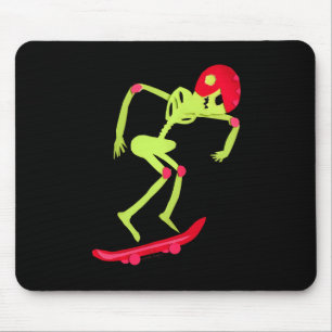 Tapis De Souris Squelette sur skateboard Halloween Mousepad