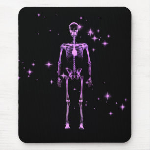 Tapis De Souris Squelette X-Ray Étincelant - Violet clair