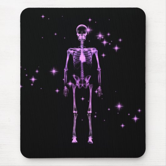 Tapis De Souris Squelette X-Ray Étincelant - Violet clair (Devant)