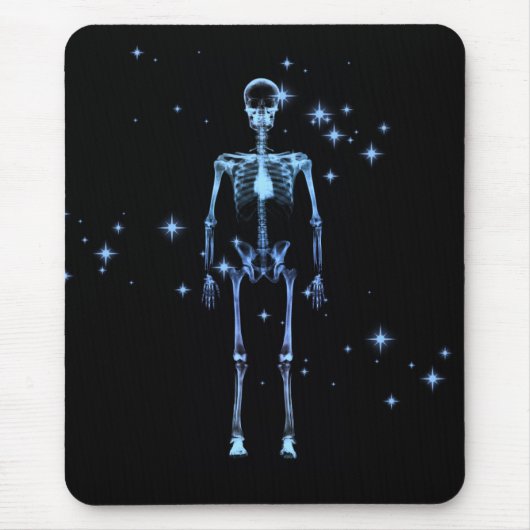 Tapis De Souris Squelette X-Ray scintillant - Bleu (Devant)
