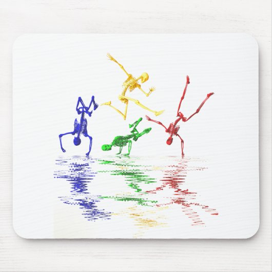 Tapis De Souris Squelettes breakdancing (Devant)