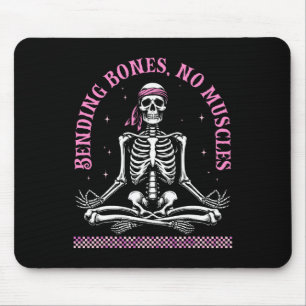 Tapis De Souris Squelettes de yoga Namaste Méditation drôle Hallow