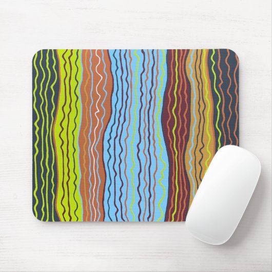 Tapis De Souris Squiggles modernes 4 Mousepad (Avec souris)